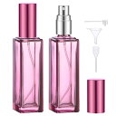 Segbeauty アトマイザー 20ml 2個入り ガラス製 プッシュ式 詰め替え スプレー容器 漏れない ミニボトル スプレーボトル クイック 香水噴霧器 携帯用 詰め替え容器 液漏れ防止 持ち込み可能 通勤 香水スプレー パフューム【20ml パープ