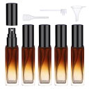 Segbeauty アトマイザー 10ml 5個入り プッシュ式 詰め替え 漏れない ミニボトル スプレーボトル クイック 香水噴霧器 携帯用 詰め替え容器 液漏れ防止 持ち込み可能 通勤 香水スプレー 【10ml 茶色 グラデーション】