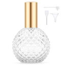 Segbeauty アトマイザー 100ml ガラス製 クリア プッシュ式 詰め替え スプレー容器 漏れない ミニボトル スプレーボトル クイック 香水噴霧器 携帯用 詰め替え容器 液漏れ防止 持ち込み可能 通勤 香水スプレー パフューム【100ml クリ