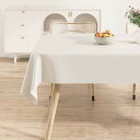 Hopeholic テーブルクロス ビニール 撥水 無地 PU tablecloth おしゃれ 長方形 防水防油 汚れ防止 テーブルマット 家庭用 業務用 140×180cm ホワイト
