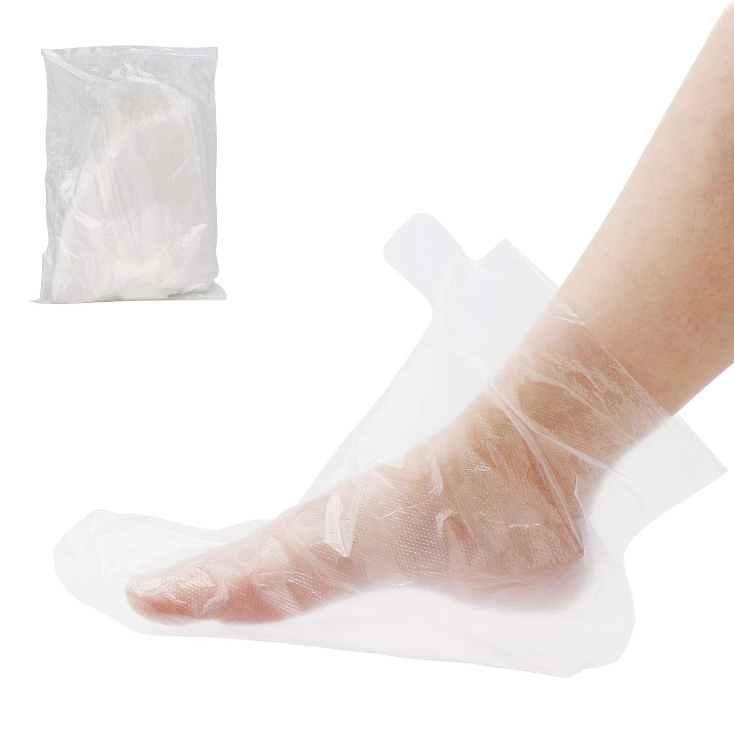 [Segbeauty] 使い捨て足袋 足カバー 足保護 100枚セット 防水 シューズカバー 透明 ビニール フットカ..