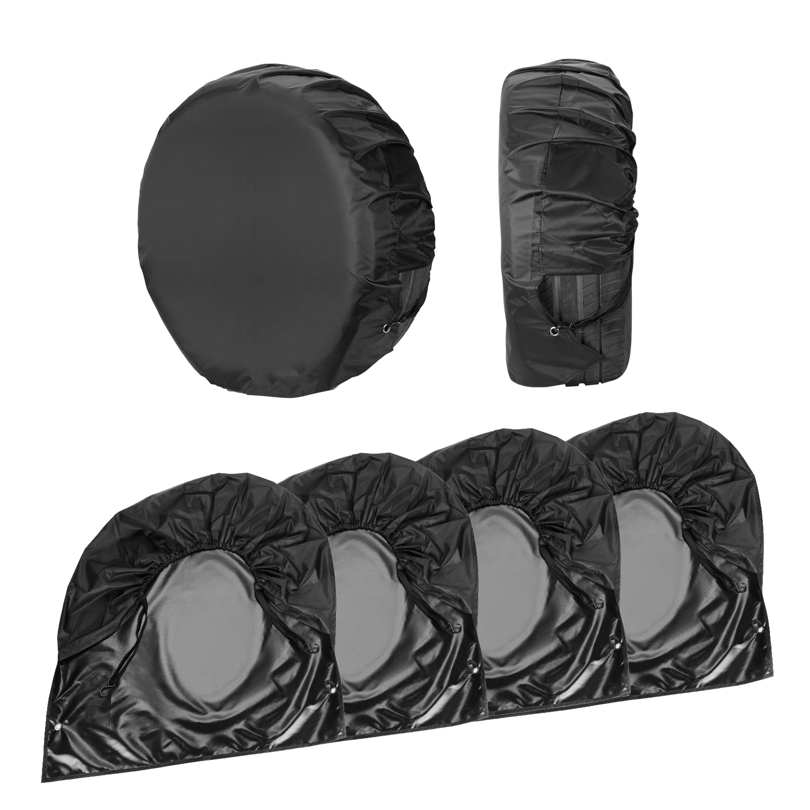 Atutomo タイヤカバー 4個入り タイヤホイールカバー 車 【ビニールコーティング加工+フック設計+ 固定..