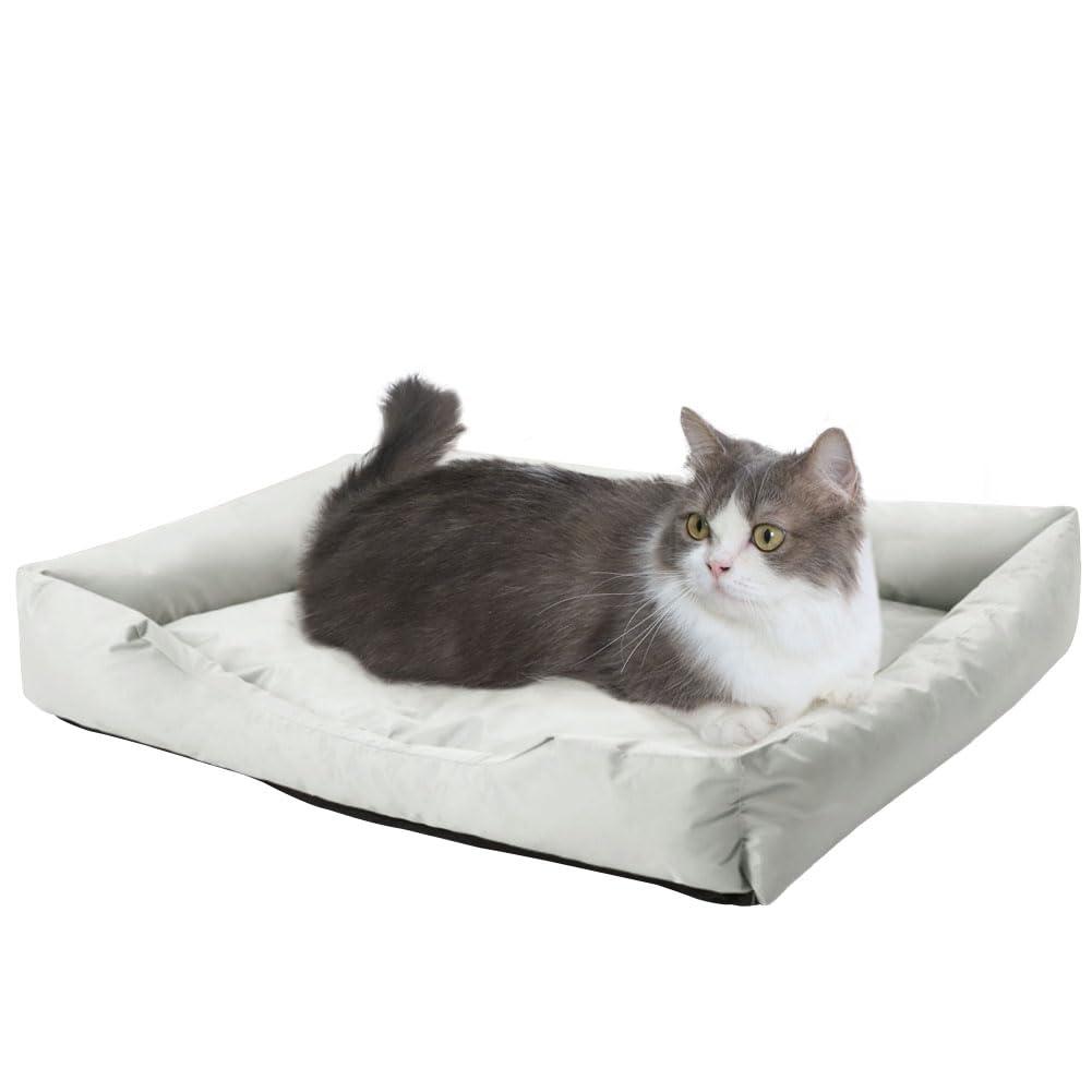 Rakuten - Bidason ペット クッション 犬 ベッド 防水 掃除しやすい 手入れ簡単 ペット用ベッド ソファー スクエア型 寝床 滑り止め付き 顎のせ 洗える 猫 中型 大型犬用 ペット用品 オールシーズン