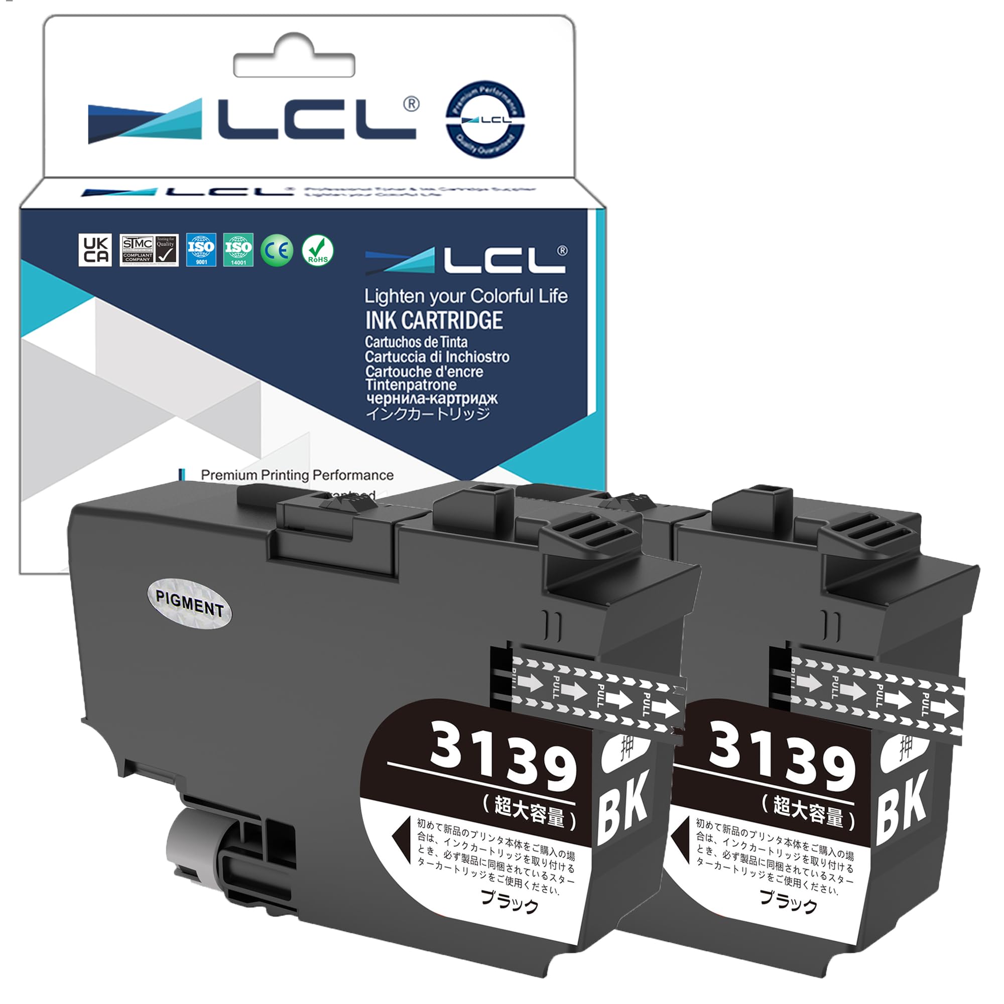Rakuten - LCL Brother用 ブラザー用 LC3139 LC3139BK （2パック ブラック） 顔料 互換インクカートリッジ 対応機種：MFC-J6999CDW/MFC-J6997CDW/HL-J6000CDW