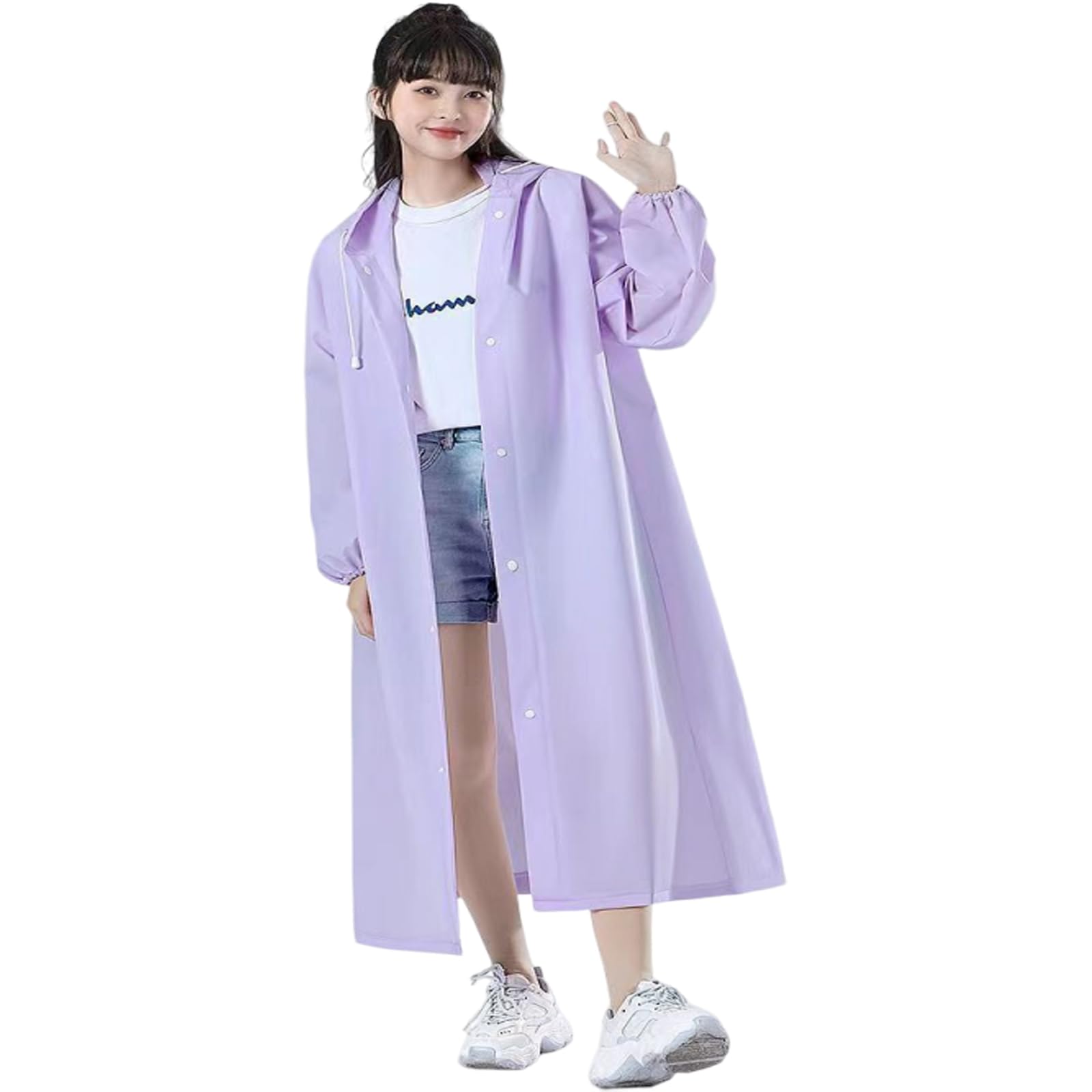 [SensaBliss] レインコート レディース ポンチョ レインポンチョ ロング 自転車 防水カッパ 防・ 豪雨 梅雨対策 バイク 通勤通学 キャンプ 釣り 登山 ハイキング 水上遊楽 アウトドア用 (パープル レインコート)