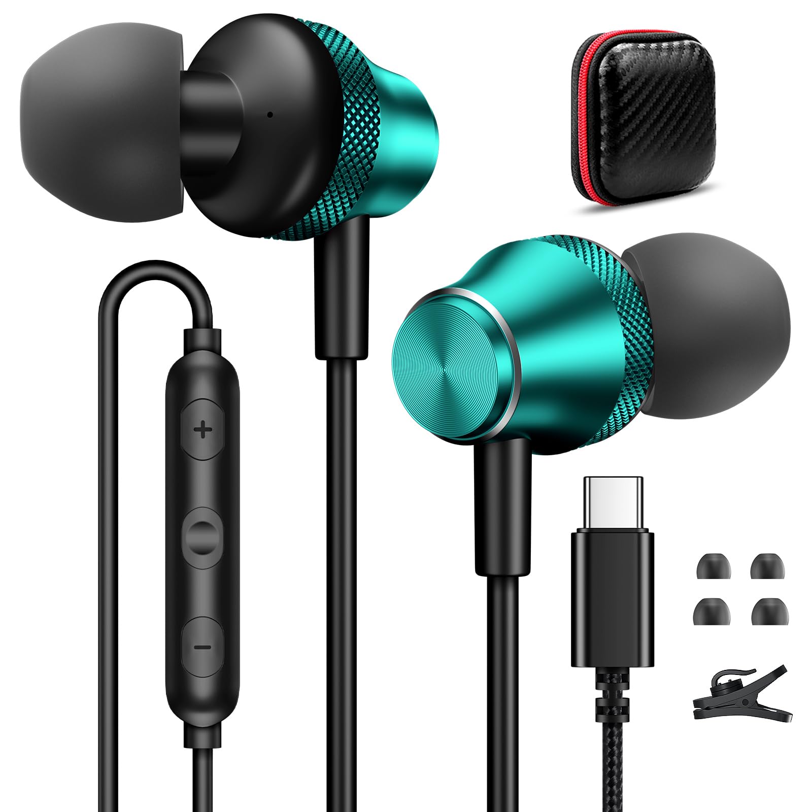 タイプc イヤホン 有線 通話可能 対応iPhone 16/iPhone 15/iPad10 Air 4 5 mini 6 10世代 対応Galaxy S22 S23/Google Pixel 8a 7a/Xperia/AQUOS/OPPO/Redmi/x