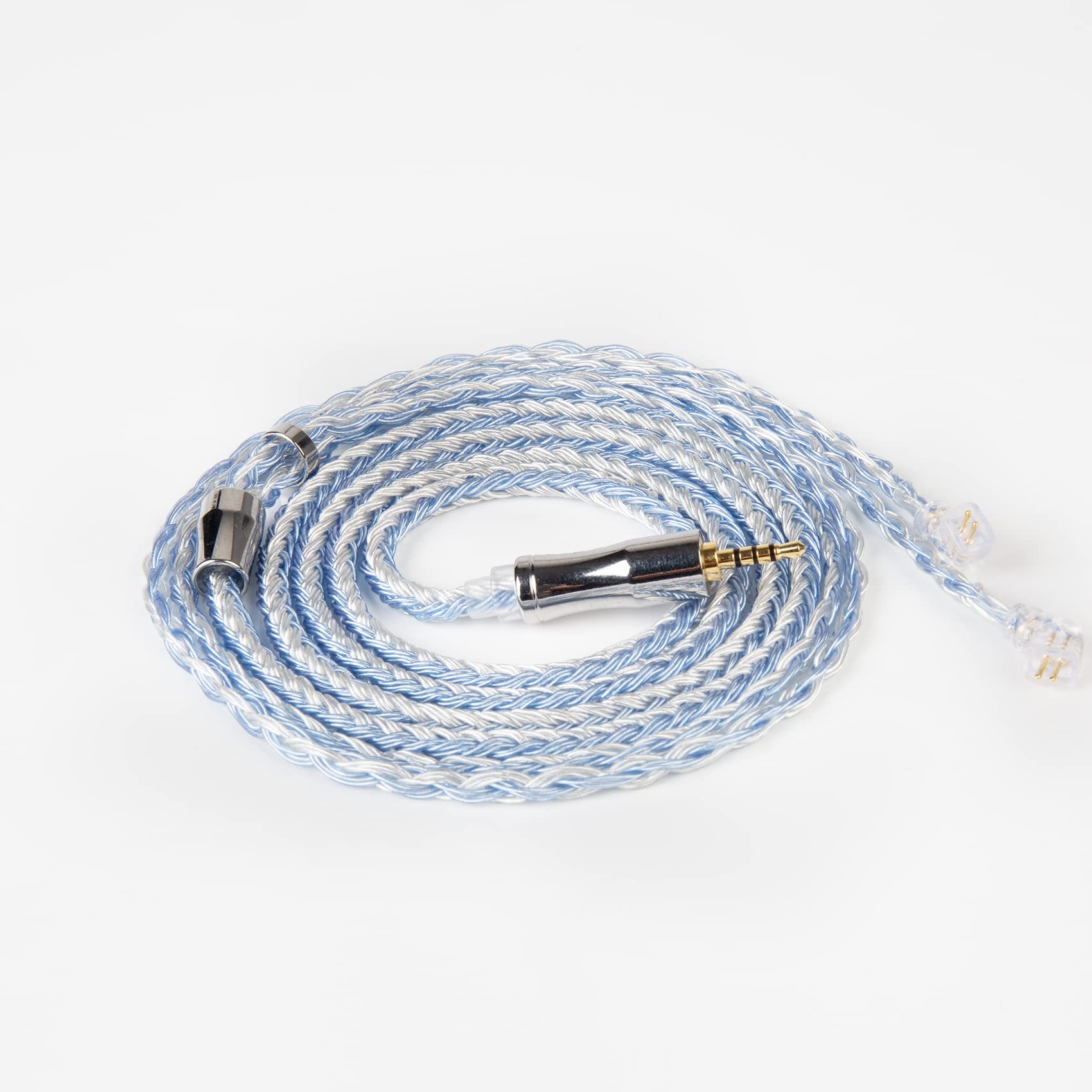 Yinyoo イヤフォン ケーブル 2pin TFZ 2.5mm イヤモニ アップグレードケーブル KBEAR KBX4919 【展】Expension ヘッドフォン 交換用ケーブル 銀メッキ線 24芯 イヤホン リケーブル 4極 バランス プラグ KS1