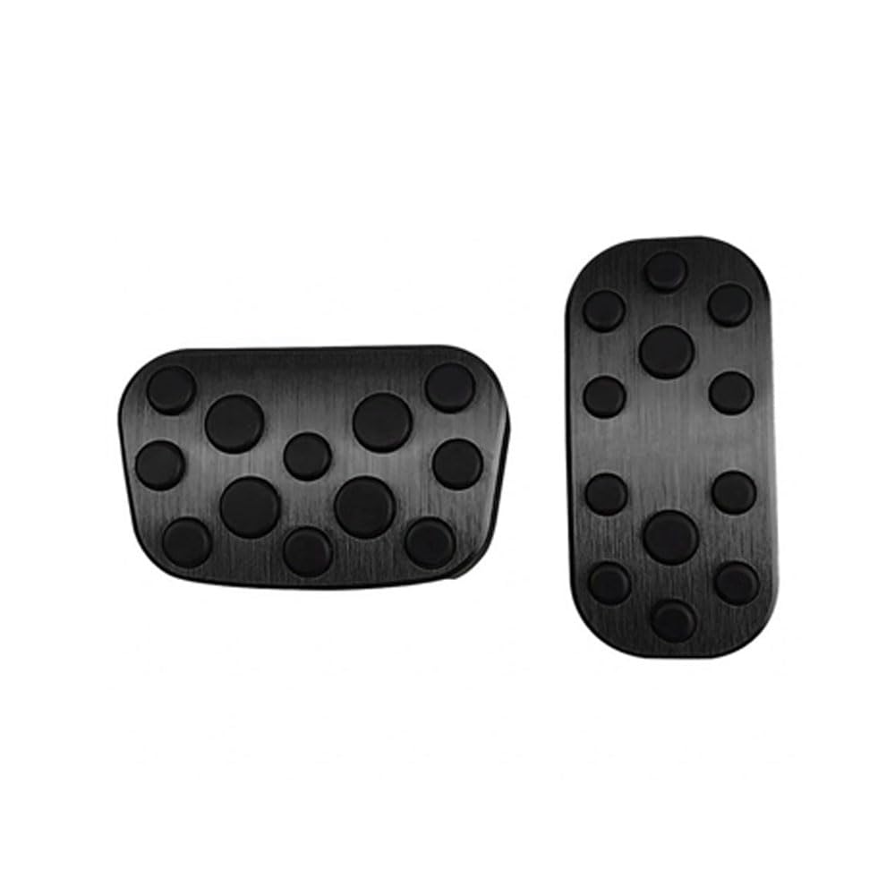 SAWAKAKI トヨタ専用 アルファード/ヴェルファイア/プリウス プリウスPHV/ノア/ヴォクシー/C-HR/カローラ/カローラクロス/ハイラックス/アクア/シエンタ/ヤリス ヤリスクロス アルミアクセルペダル ブレーキペダルカバー 2個セット（ブラッ