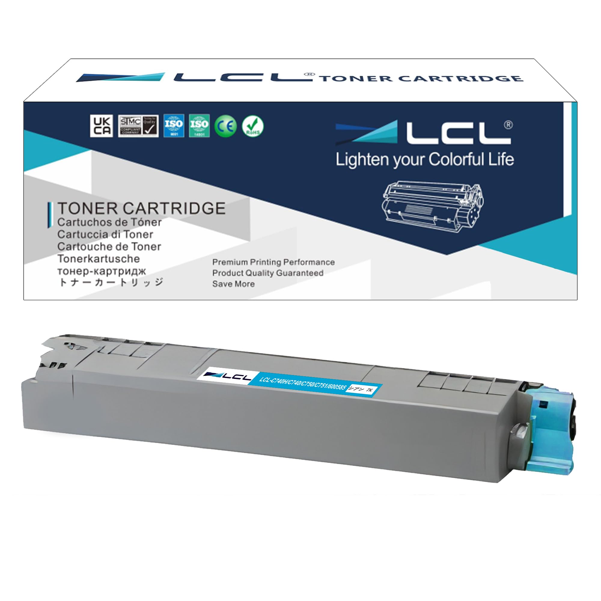 Rakuten - LCL RICOH用 リコー用 C740H C740 C750 C751 600585 600589 増量 (1パック シアン) 互換トナーカートリッジ 対応機種:Ricoh sp C740/SP C750/SP C750M/SP C751/SP C751