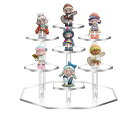 DIFEIUKI 展示台 アクリル製 7ステップ コレクションケース フィギュアケース 組み立て簡単 透明 人形 雛壇 マニキュア フィギュア 化粧品 小物 陳列台 ディスプレイスタンド