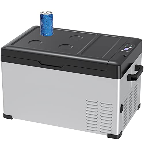 Sumeriy 車載冷蔵冷凍庫 30L -20℃・20℃ 急速冷凍 大容量 省エネ 冷蔵庫 2WAY電源対応 DC12V24V/AC100V 車載家庭両用 静音 スマート管理 低電圧保護 ポータブル冷蔵庫 日本語版取扱説明書付属