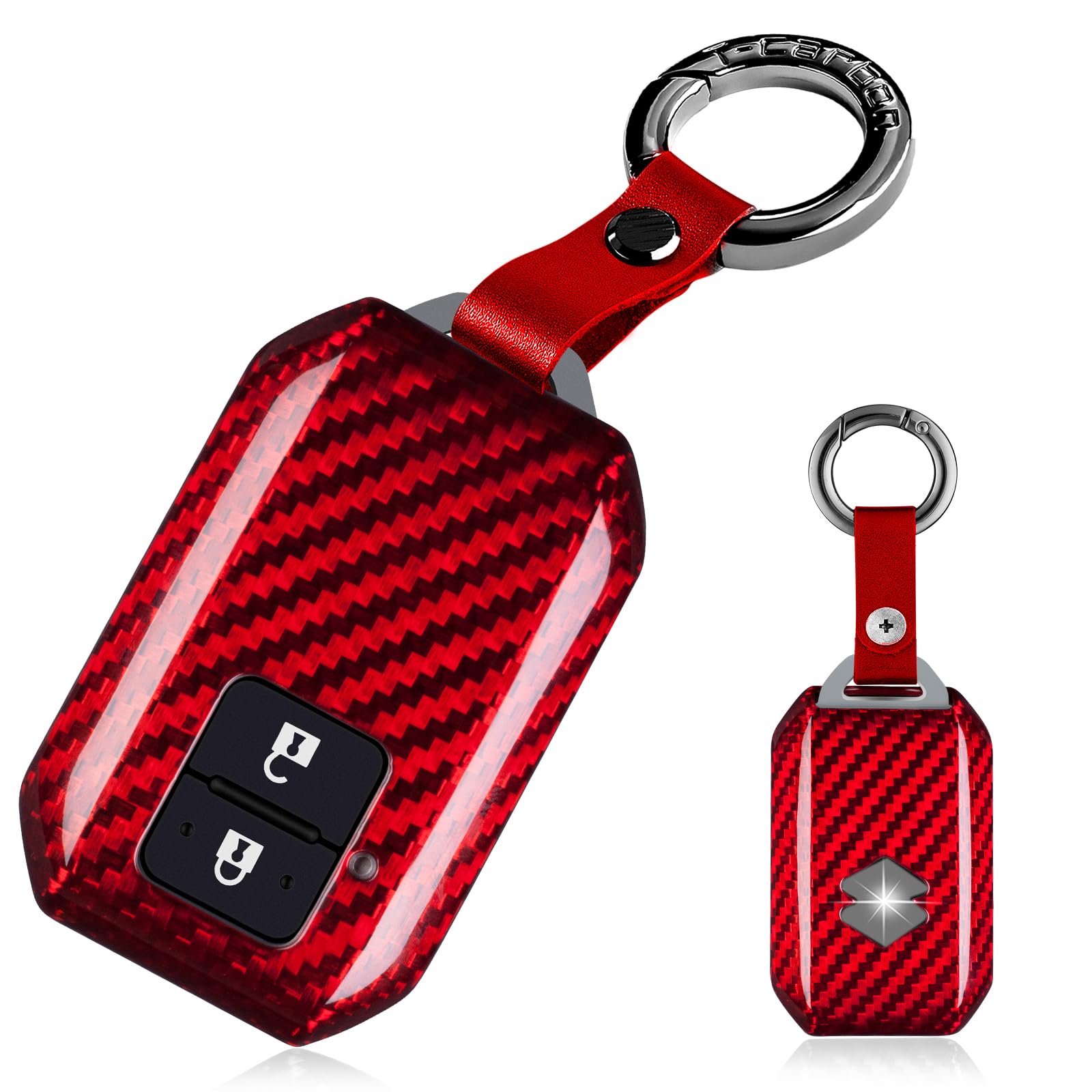 [T-carbon] スズキ新型 ジムニー キーケース キーカバー リアルカーボン製 ワゴンR ワゴンRスティング..