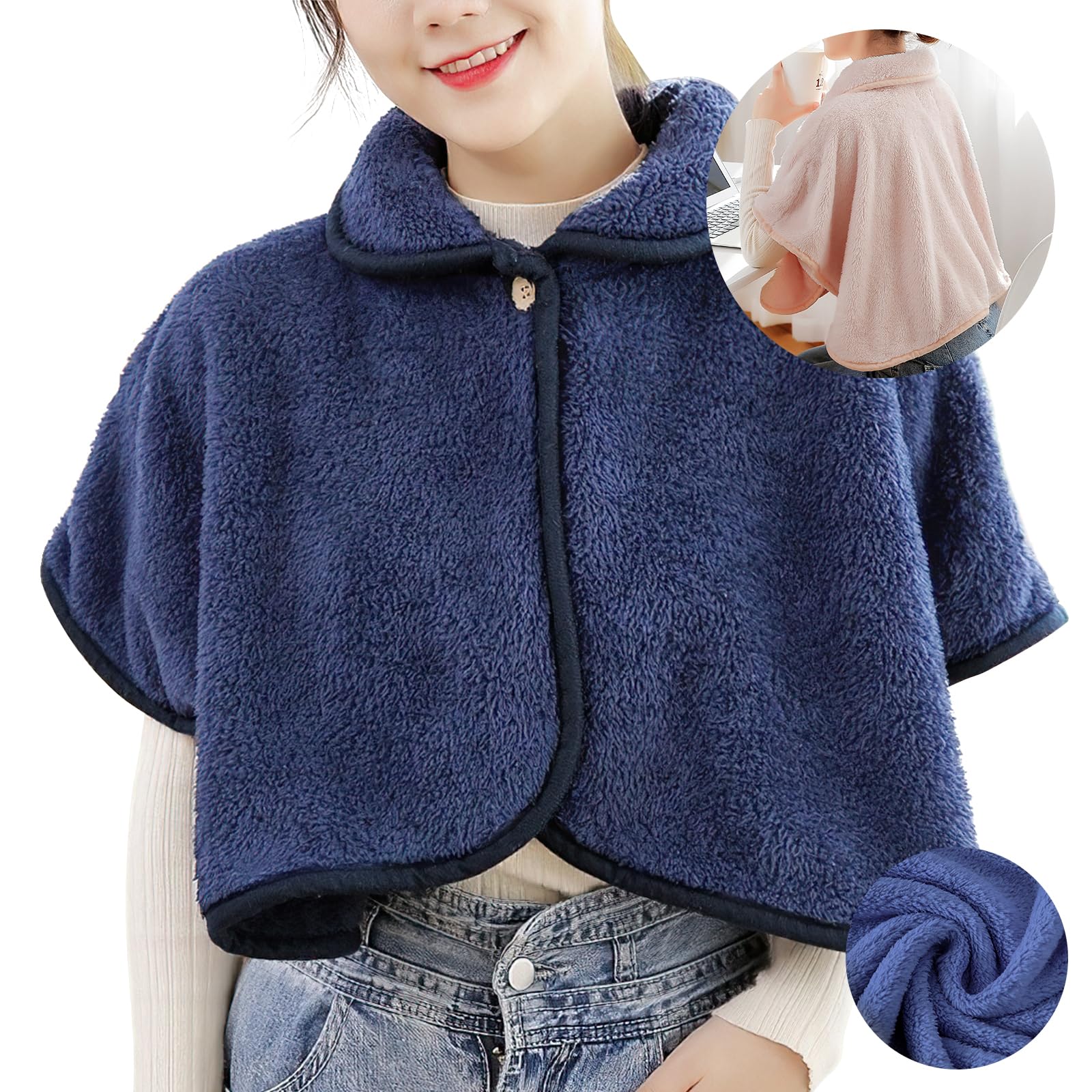 [SIVAN] 【秋冬には理想なケープコート レディース】 ポンチョ レディース 肩当て 【なめらかな肌触り..