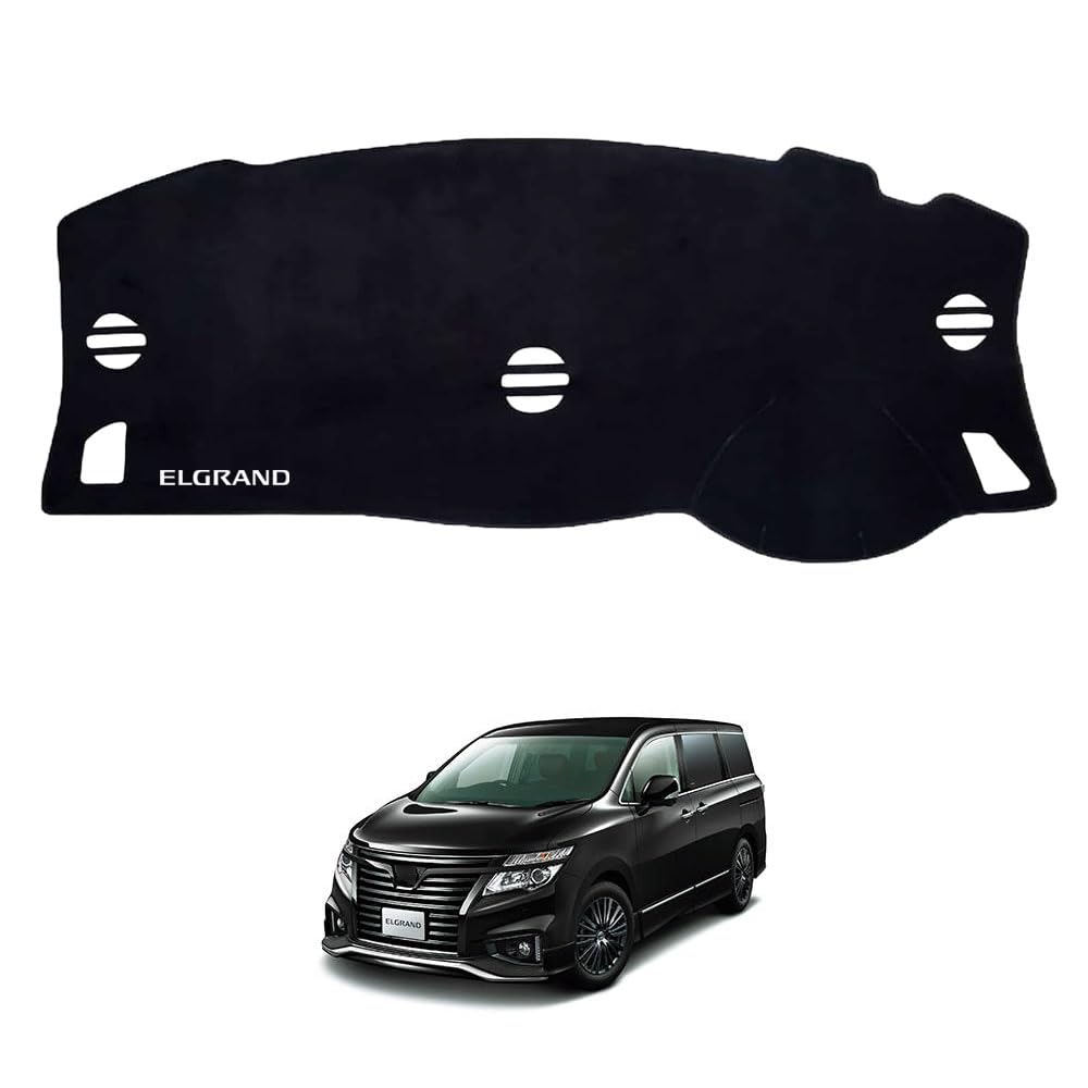 SAWAKAKI 日産 エルグランド E52系 専用 ダッシュボードマット 日焼け防止 劣化防止 保護マット ポリエステル素材 滑り止め ロゴ付き アクセサリー...