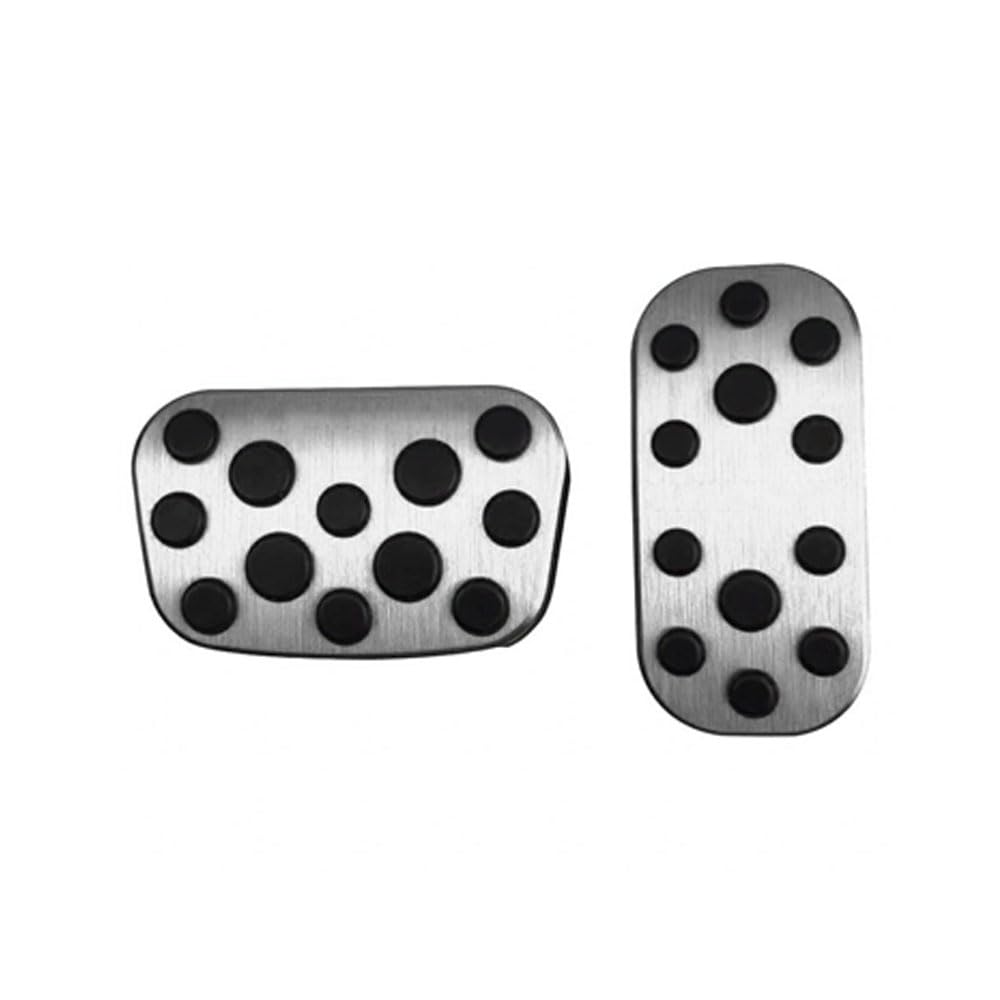 SAWAKAKI トヨタ専用 アルファード/ヴェルファイア/プリウス プリウスPHV/ノア/ヴォクシー/C-HR/カローラ/カローラクロス/ハイラックス/アクア/シエンタ/ヤリス ヤリスクロス アルミアクセルペダル ブレーキペダルカバー 2個セット（シルバ