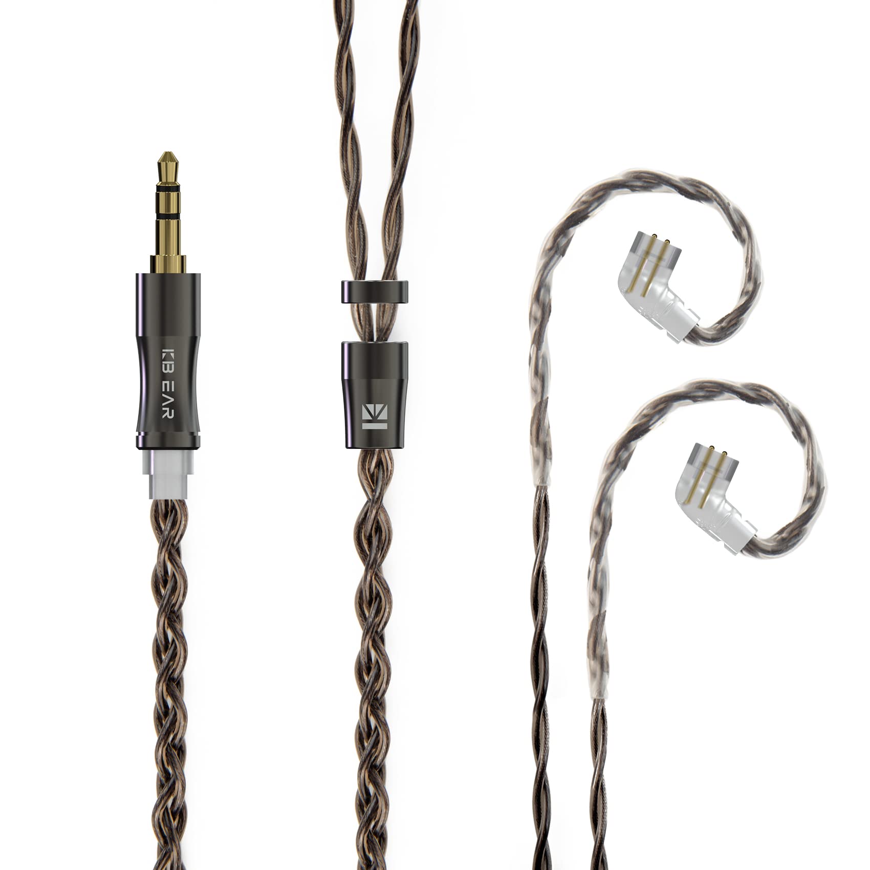 【KBEAR Hazy 】3.5QDCmmリケーブルケーブル 6Nグラフェン+銅銀合金ミックスリケーブル 4.4mmイヤホンアップグレードケーブル イヤフォン交換ケーブル ZSN/ZSN Pro/ZSN PROX/ZS10/ZS10 PRO/ZST/ZST