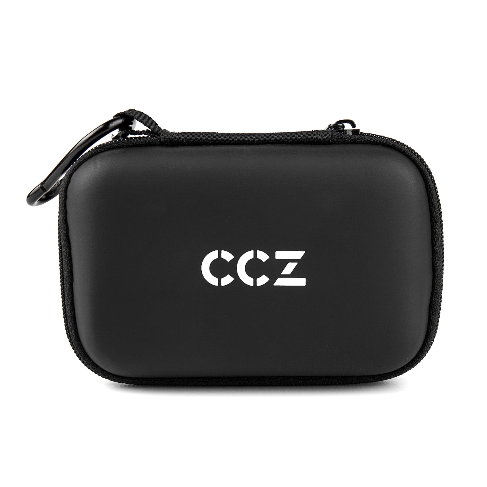 CCZ ZC02 イヤホンケース 小型 イヤホンケース ケーブル イヤーピース 充電ケーブル小物収納 擦り傷防止/VA素材高反発/衝撃吸収構造/防水防塵耐衝撃/大容量/軽量かつ高耐久(純黒)