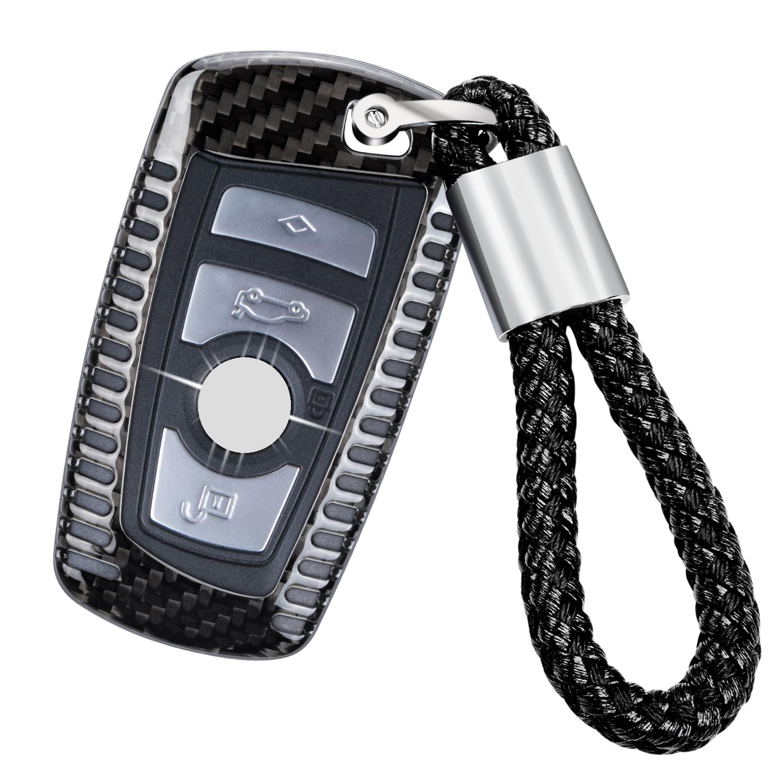 T-carbon リアルカーボンファイバーキーフォブカバーはBMWと互換性があり、キーフォブプロテクターはBM..