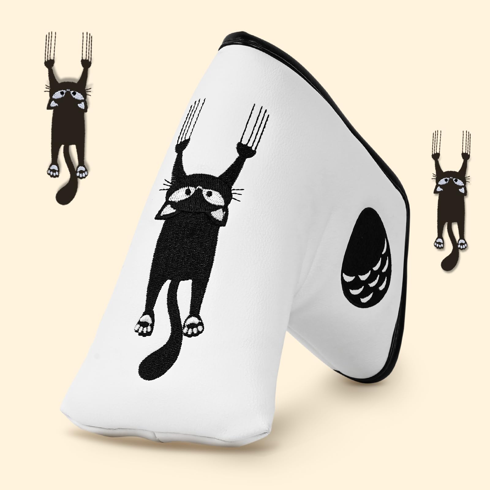 BIG TEETHヘッドカバー セット パターカバー ウッド ゴルフクラブヘッドカバー ドライバーカバー フェ..