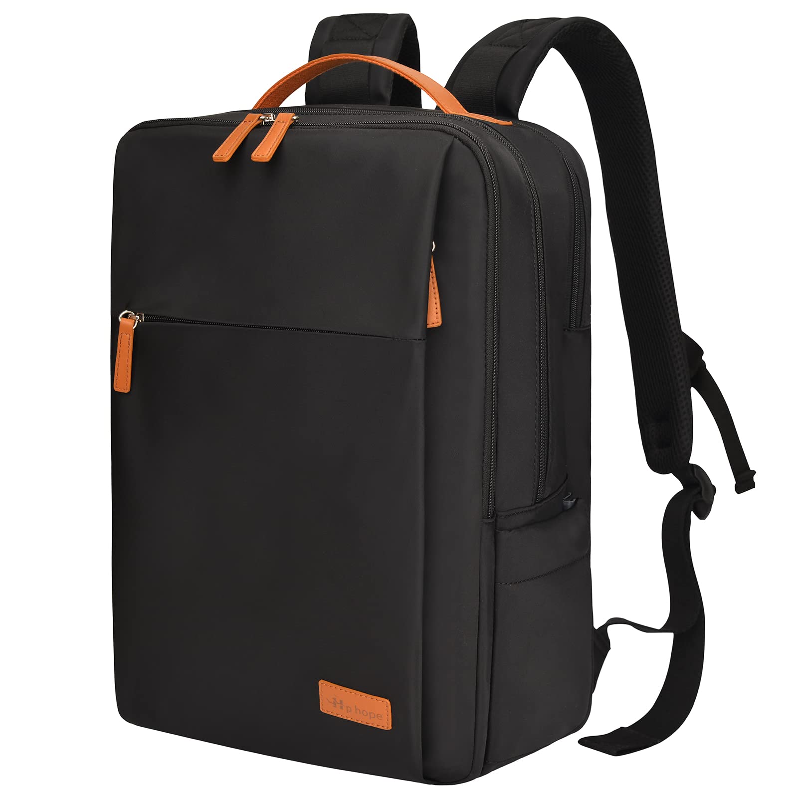 [Hp hope] トラベルバックパック 男性用 盗難防止 ラップトップバックパック USB充電ポート&ウェットポケット付き 防水 耐久性 ビジネスバックパック 15.6インチ ブラック