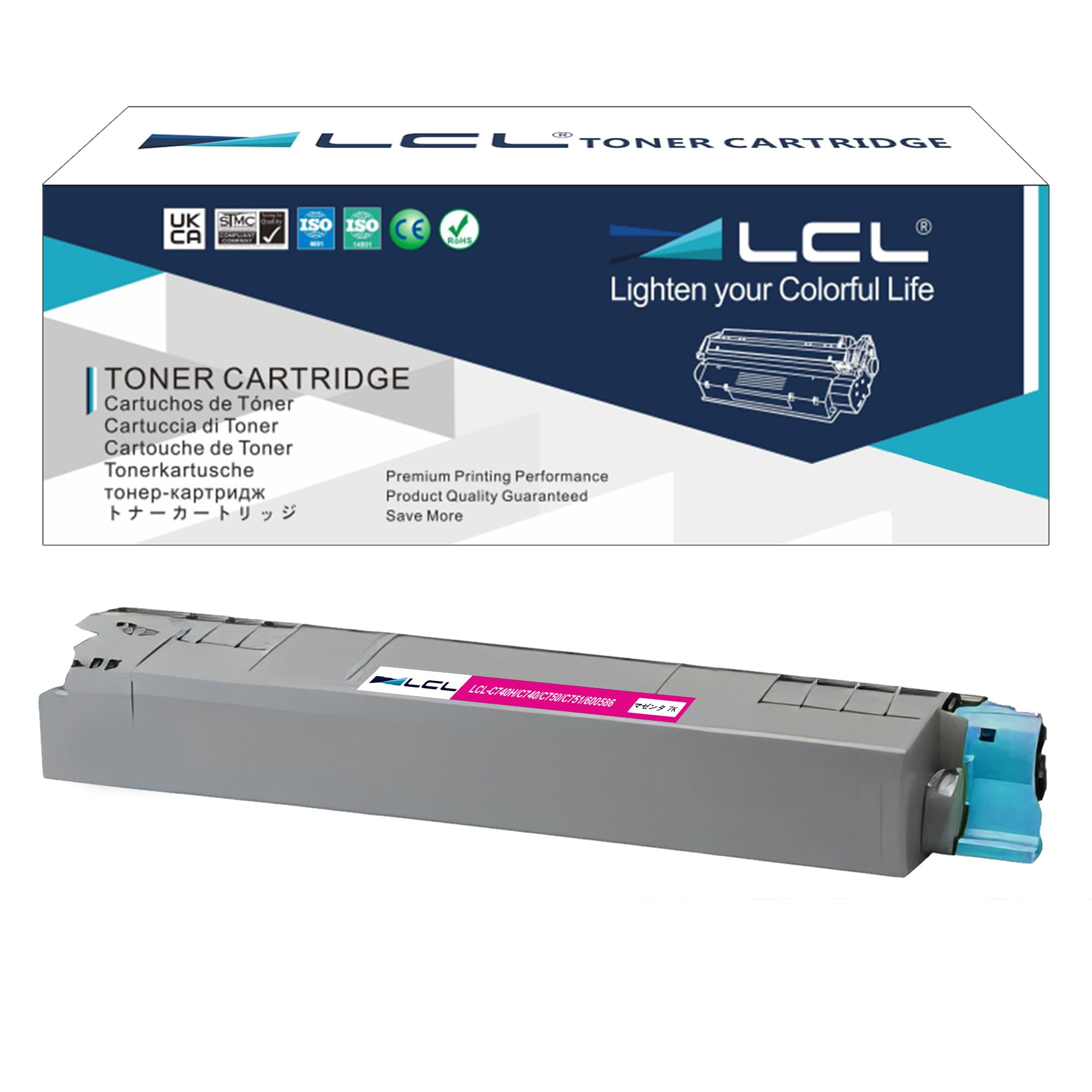Rakuten - LCL RICOH用 リコー用 C740H C740 C750 C751 600586 600590 増量 (1パック マゼンタ) 互換トナーカートリッジ 対応機種:Ricoh sp C740/SP C750/SP C750M/SP C751/SP C75