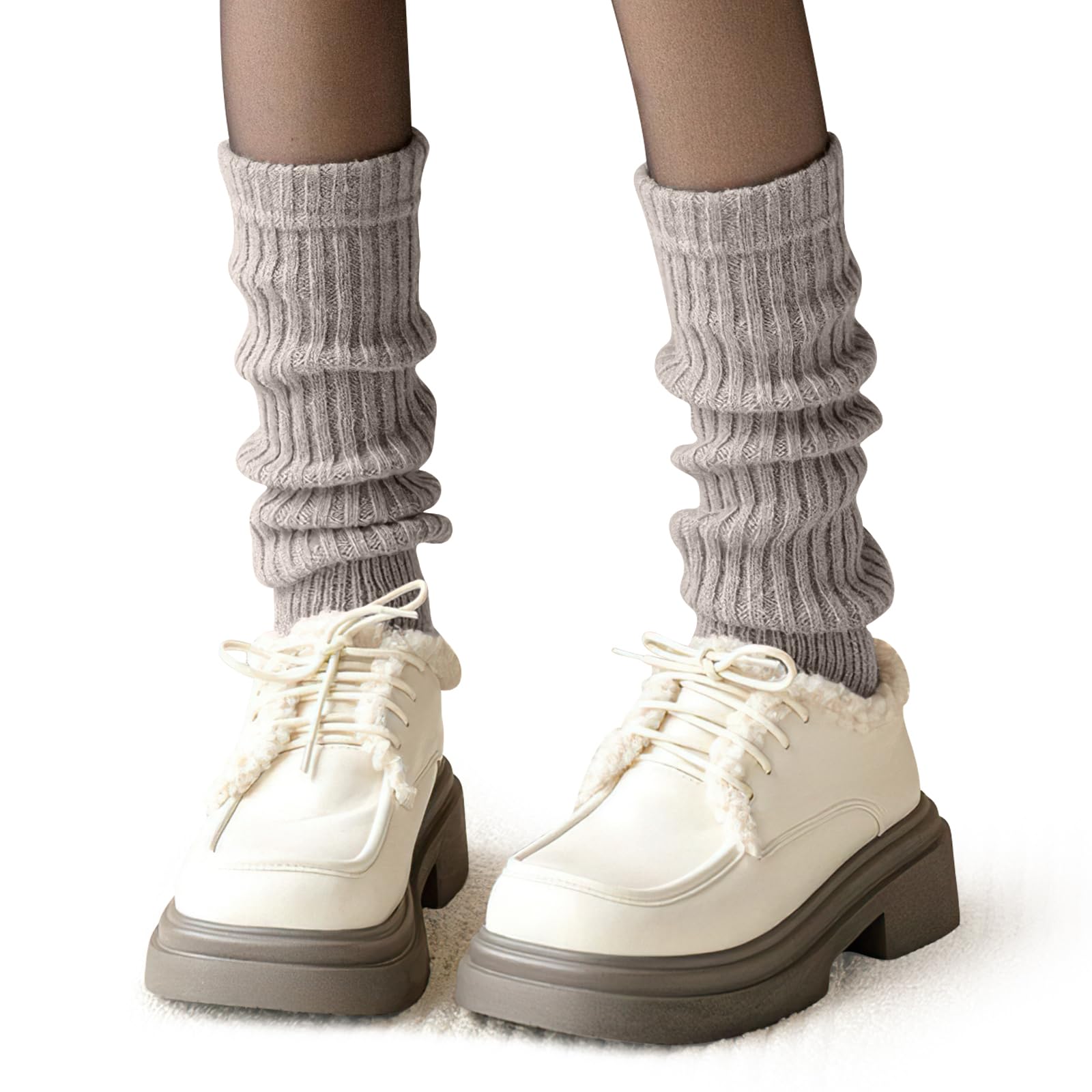 [SIVAN] レッグウォーマー レディース 防寒 【Y2Kファッション・冷えやすい足の冬夜防寒対策として】 ニットレッグウォーマー ウォーマー 暖かい おしゃれ 伸縮性 2WAY 冷え対策 暖かいレッグウォーマー ソックス 靴下 抗菌防臭 通気性 室内