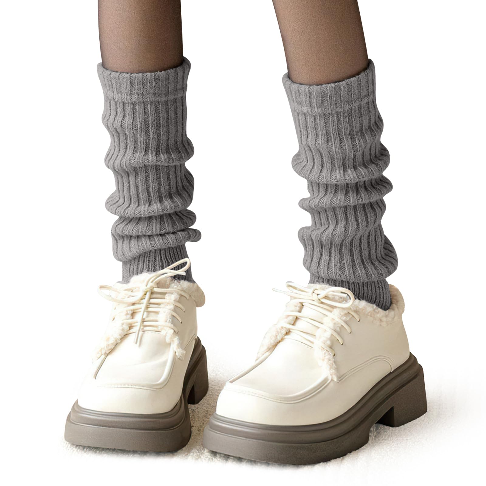 [SIVAN] レッグウォーマー レディース 防寒 【Y2Kファッション・冷えやすい足の冬夜防寒対策として】 ニットレッグウォーマー ウォーマー 暖かい おしゃれ 伸縮性 2WAY 冷え対策 暖かいレッグウォーマー ソックス 靴下 抗菌防臭 通気性 室内