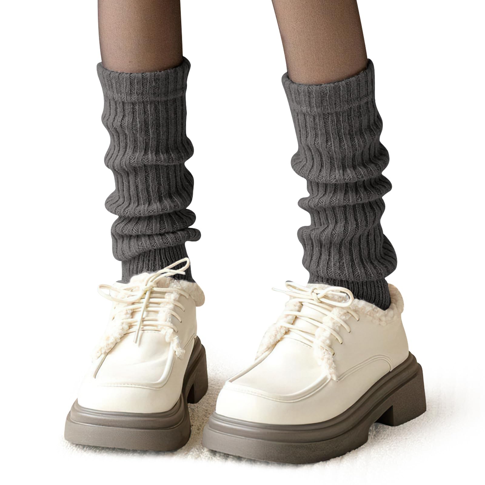 [SIVAN] レッグウォーマー レディース 防寒 【Y2Kファッション・冷えやすい足の冬夜防寒対策として】 ニットレッグウォーマー ウォーマー 暖かい おしゃれ 伸縮性 2WAY 冷え対策 暖かいレッグウォーマー ソックス 靴下 抗菌防臭 通気性 室内