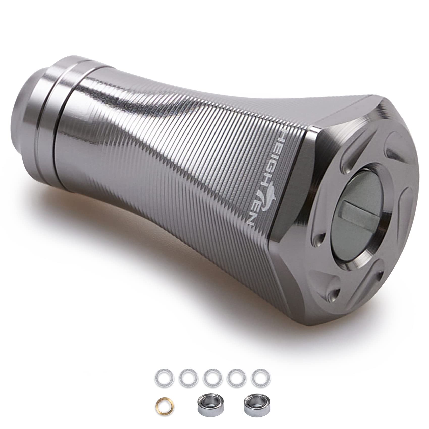 HEIGHTEN 23mm リール ハンドル ノブ 9.5g 10色 シマノ ダイワ 通用 (Shimano) Type A (Daiwa) Type S 用 70航空アルミ製 Tornado Series (ガンメタル) (231)