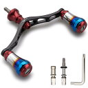 HEIGHTEN V2.0 95mm リール ハンドル 8色 シマノ ダイワ 通用 スピニングリール用 70航空アルミ製 Aurora Series (V2.0 - ワインレッド&ブラック) (0175)