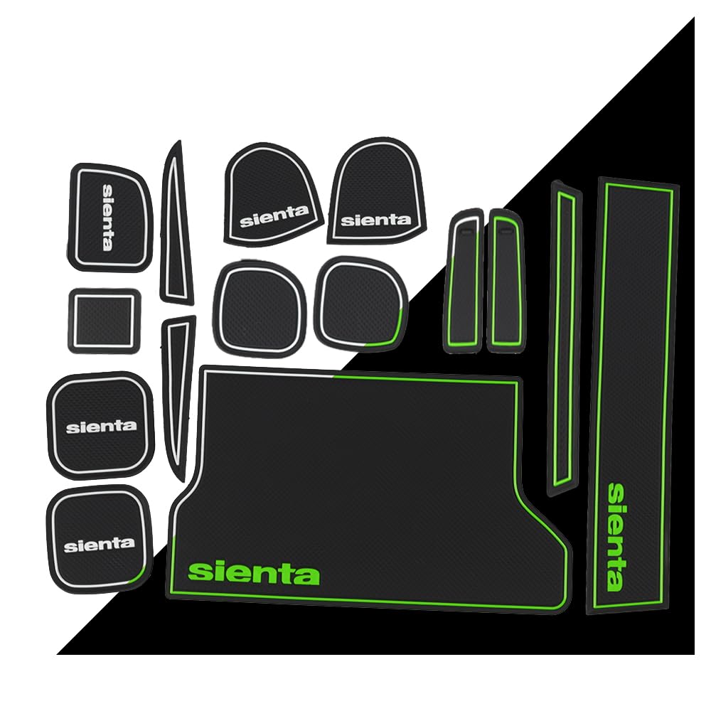 SAWAKAKI トヨタ シエンタ 10系 専用 インテリアラバーマット ドアポケットマット ラバーマット ロゴ入..