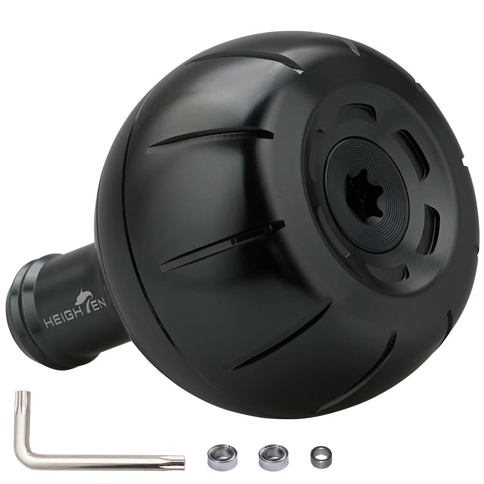 HEIGHTEN 38mm リール ハンドル ノブ シマノ ダイワ 通用 (Shimano) Type A (Daiwa) Type S 通用 Gear Series (ダークグレー(22STELLA/23AIRITY)) (890)(3.0)