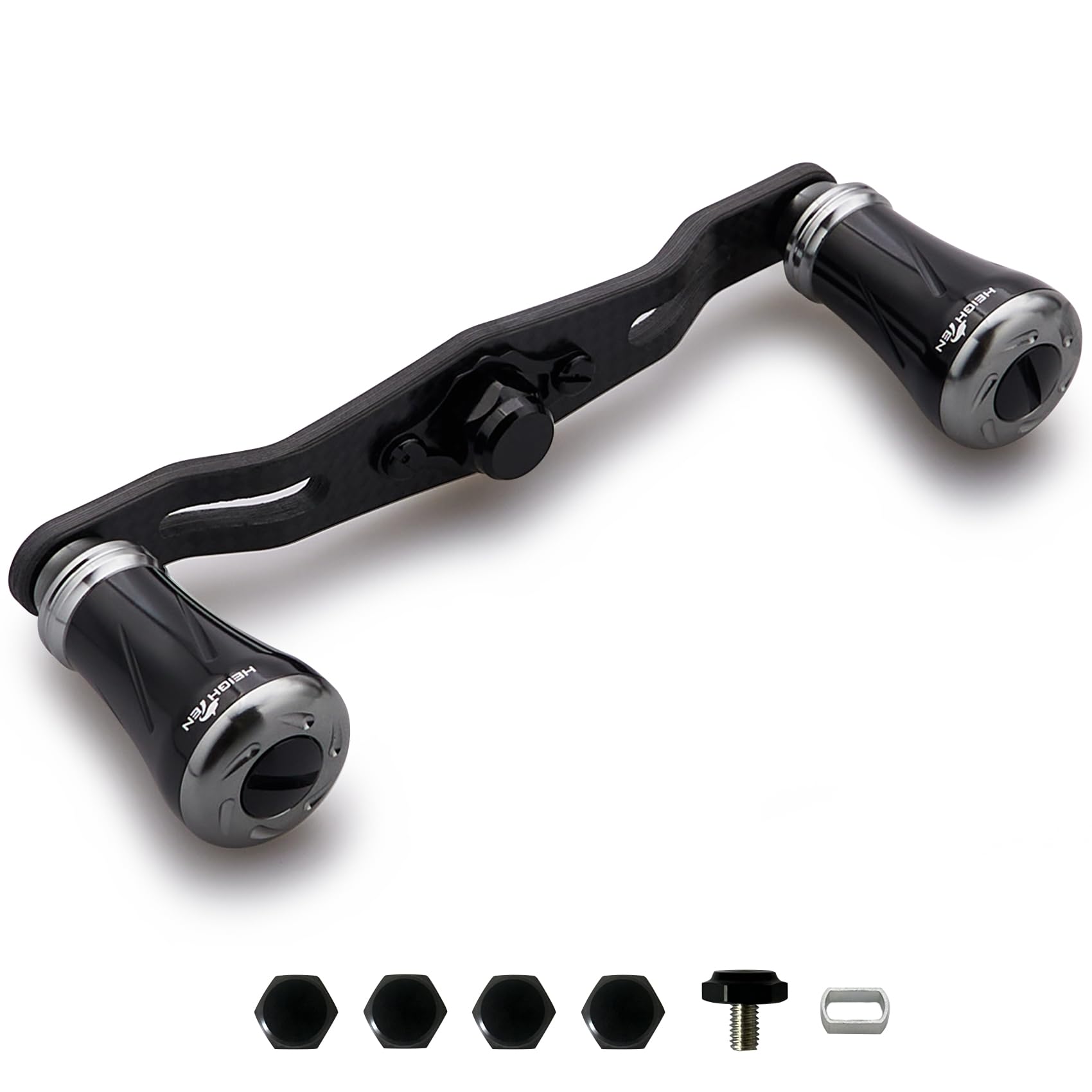 HEIGHTEN 85/95mm リール ハンドル 1.5K炭素布 カーボン シマノ(SHIMANO) ダイワ(DAIWA) アブ(Abu) 通..