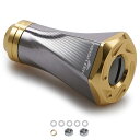 HEIGHTEN 23mm リール ハンドル ノブ 9.5g 10色 シマノ ダイワ 通用 (Shimano) Type A (Daiwa) Type S 用 70航空アルミ製 Tornado Series (ガンメタル/ゴールド) (9)