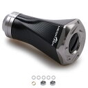 HEIGHTEN 23mm リール ハンドル ノブ 9.5g 10色 シマノ ダイワ 通用 (Shimano) Type A (Daiwa) Type S 用 70航空アルミ製 Tornado Series (ブラック&ガンメタル) (17)