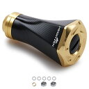 HEIGHTEN 23mm リール ハンドル ノブ 9.5g 10色 シマノ ダイワ 通用 (Shimano) Type A (Daiwa) Type S 用 70航空アルミ製 Tornado Series (ブラック/ゴールド) (14)