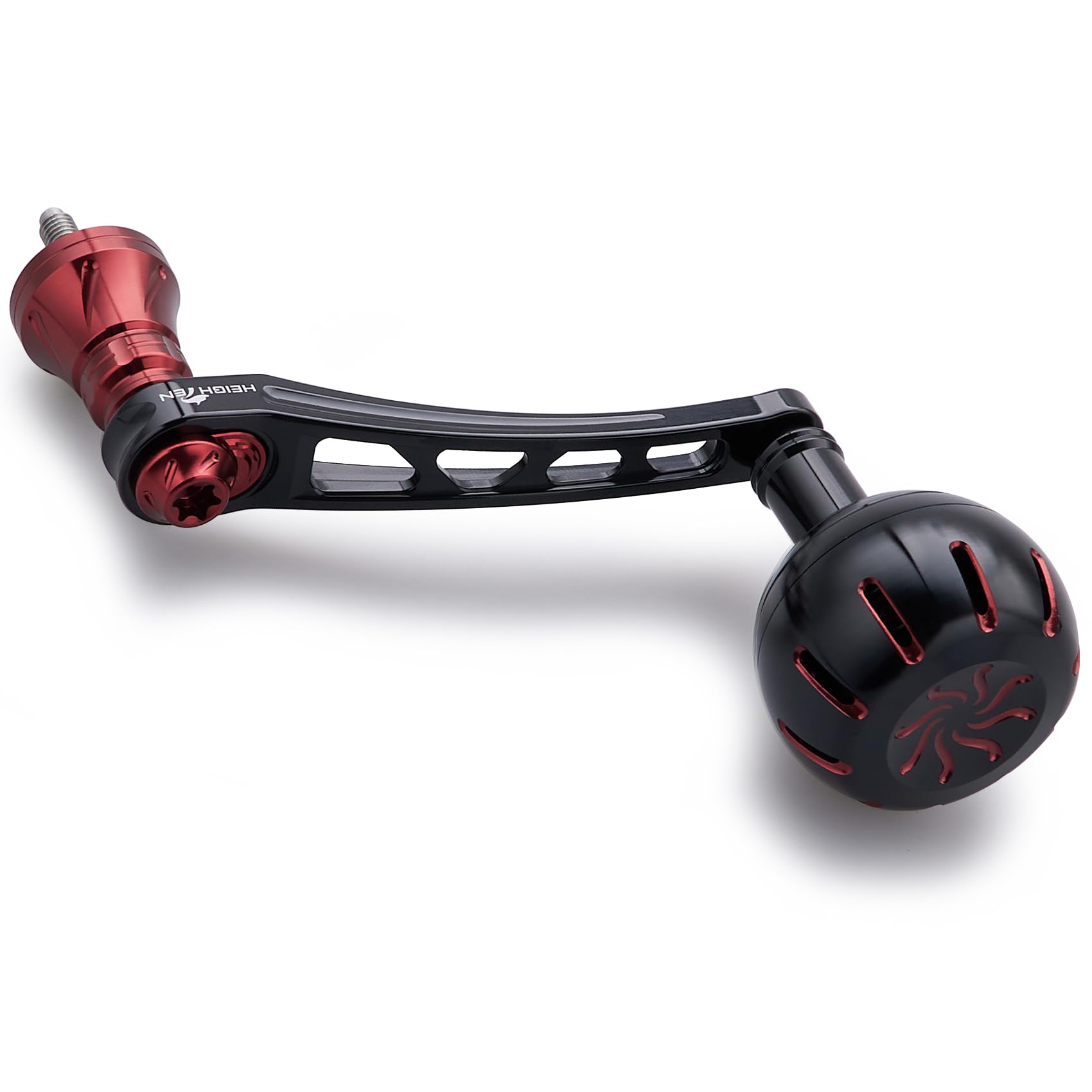 ・【特徴】軸芯距離65-70mm可変ハンドル、4000 / 5000番スピニング リール対応、軽くて強度アップ、35/38mm中空設計軽量ノブ搭載。・【サイズ】ハンドル軸心距離65-70mm可変、ノブ直径35/38mm【ノブ直径35mm-2総重】43g (ダイワ用)/45g(シマノ用)【ノブ直径35mm-1総重】44.5g (ダイワ用)/46.5g(シマノ用)【ノブ直径38総重】51g (ダイワ用)/53g(シマノ用)【素材】70シリーズ航空アルミ。・【リールハンドル付属】DAIWA ソケット 1個、SHIMANO ソケット 1個、レンチ1個。・【対応機種】4000 / 5000番のDAIWA、SHIMANO ネジ込み式 スピニングリール 。・【保証期間】：60日(付属を除く)保障付き、60日以内無条件返品交換できます。リールハンドルの交換可能対応機種は以下の説明限りではありませんので、何か問題がございましたら、メールでご連絡おねがいいたします。