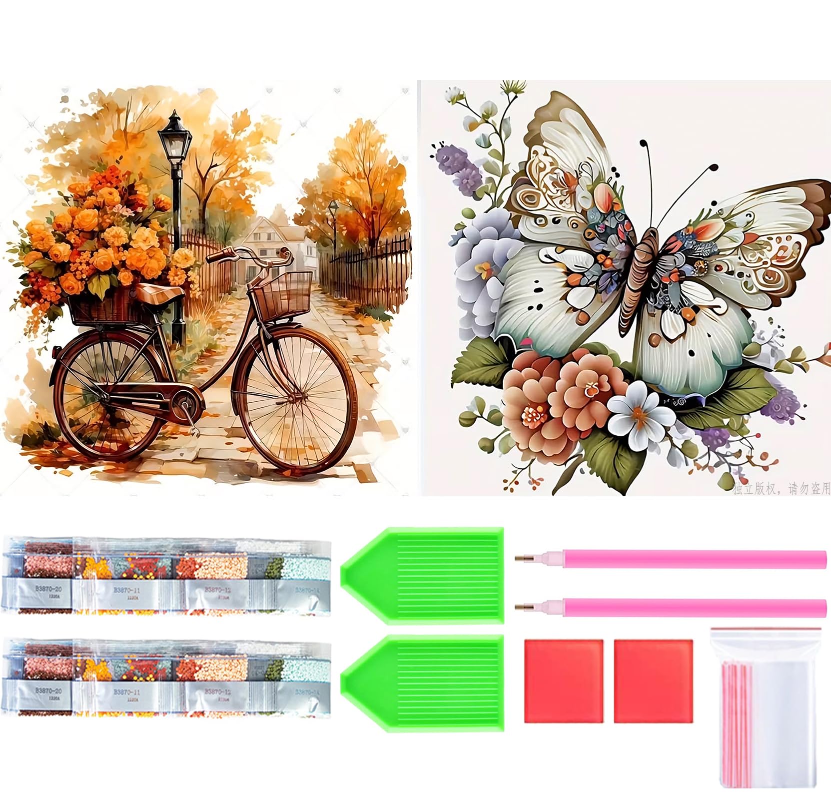 Amyaker ��������ɥ����� ���å� �ݤ��ӡ��� �� ĳ 2�ĥ��å� ���������ɥӡ������襭�å� DIY ���골�� �⥶���������� 5D �⥶��������...