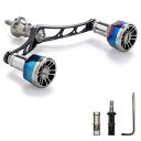 HEIGHTEN 110mm/98mm リール ハンドル シマノ(Shimano) ダイワ(DAIWA) 通用 スピニングリール用 Arch Engine (ガンメタル&ブラック) (113)