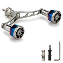 HEIGHTEN 110mm/98mm リール ハンドル シマノ(Shimano) ダイワ(DAIWA) 通用 スピニングリール用 Arch Engine (オールブラック, 110mm)
