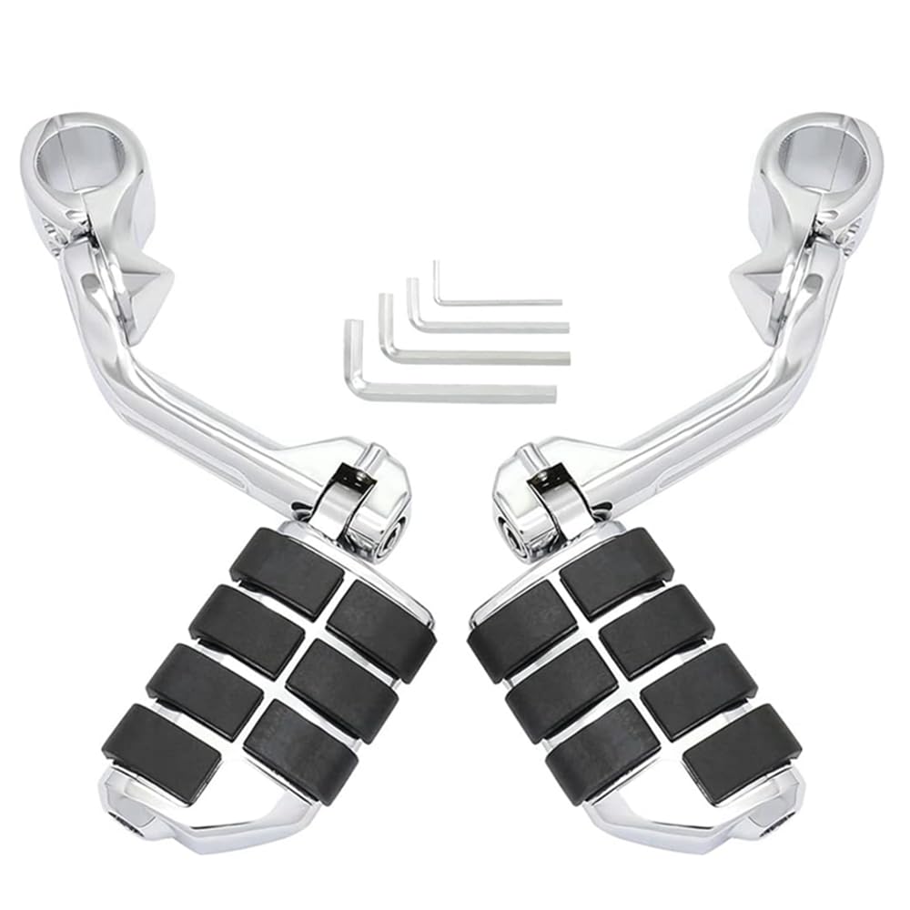 MAKGAGAAI バイク 32mm ハイウェイ フットペグ, エンジンガードバーフットレスト, フットレスト 適合 ..