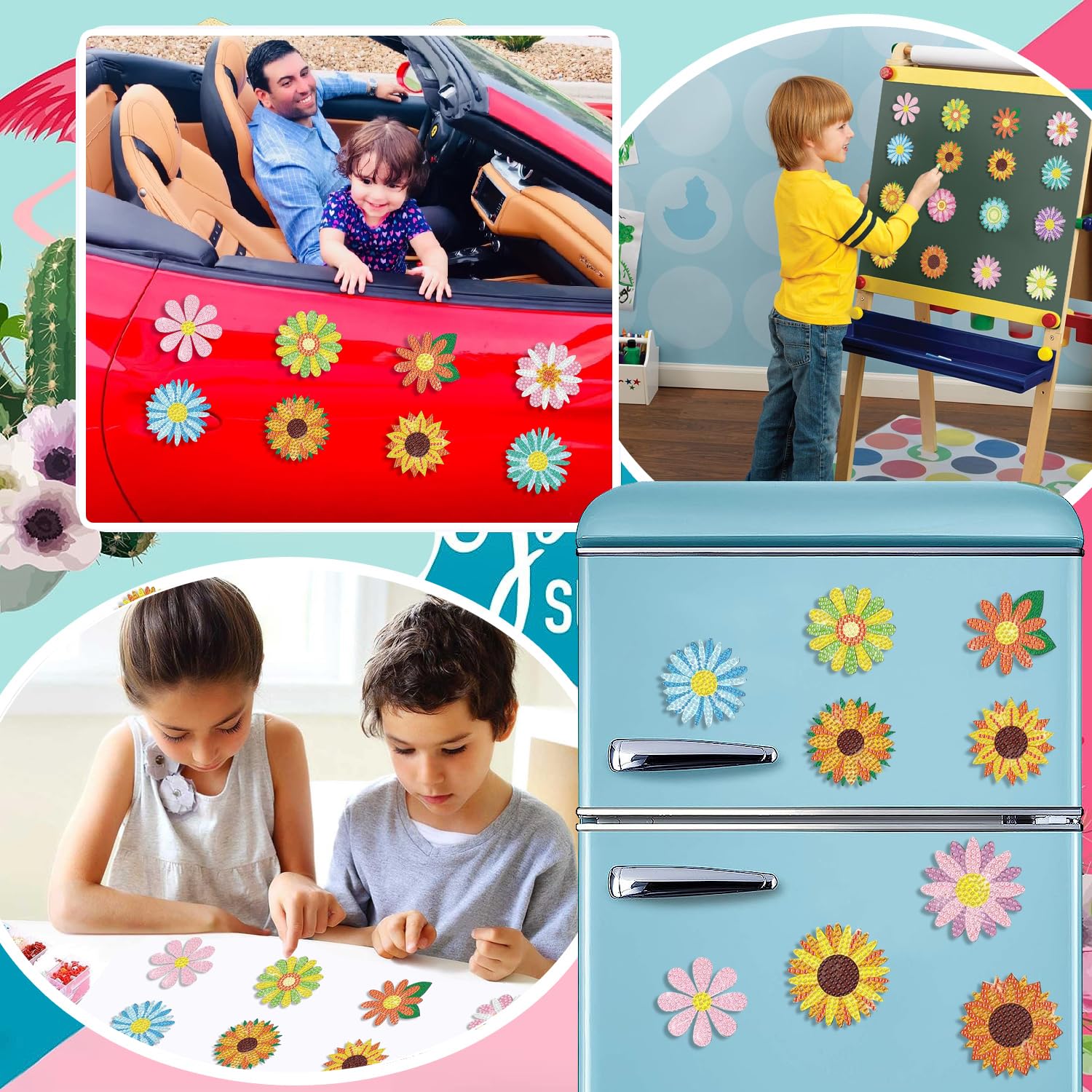 Amyaker ��������ɥ����� ��������¢�˥ޥ��ͥå� ���å� �� 16�ĥ��å� ���������ɥӡ������襭�å� DIY ���골�� �⥶������ 5D �⥶...