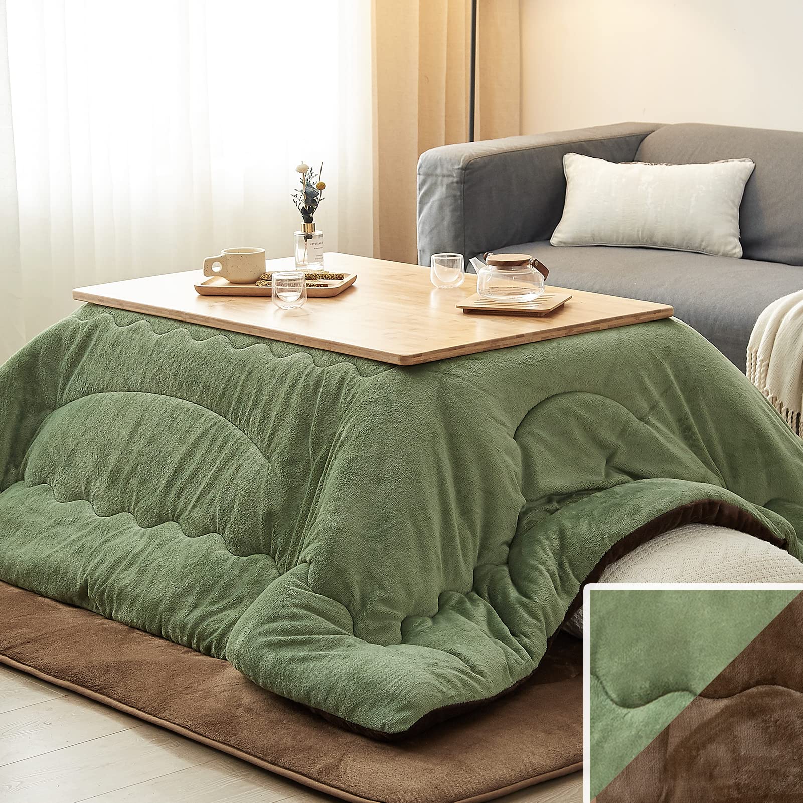 VK Living こたつ布団 長方形 単品185×235cm 中綿1.8kg 【SUPER HOT】 発熱綿使用+LockHeat速暖発熱繊..