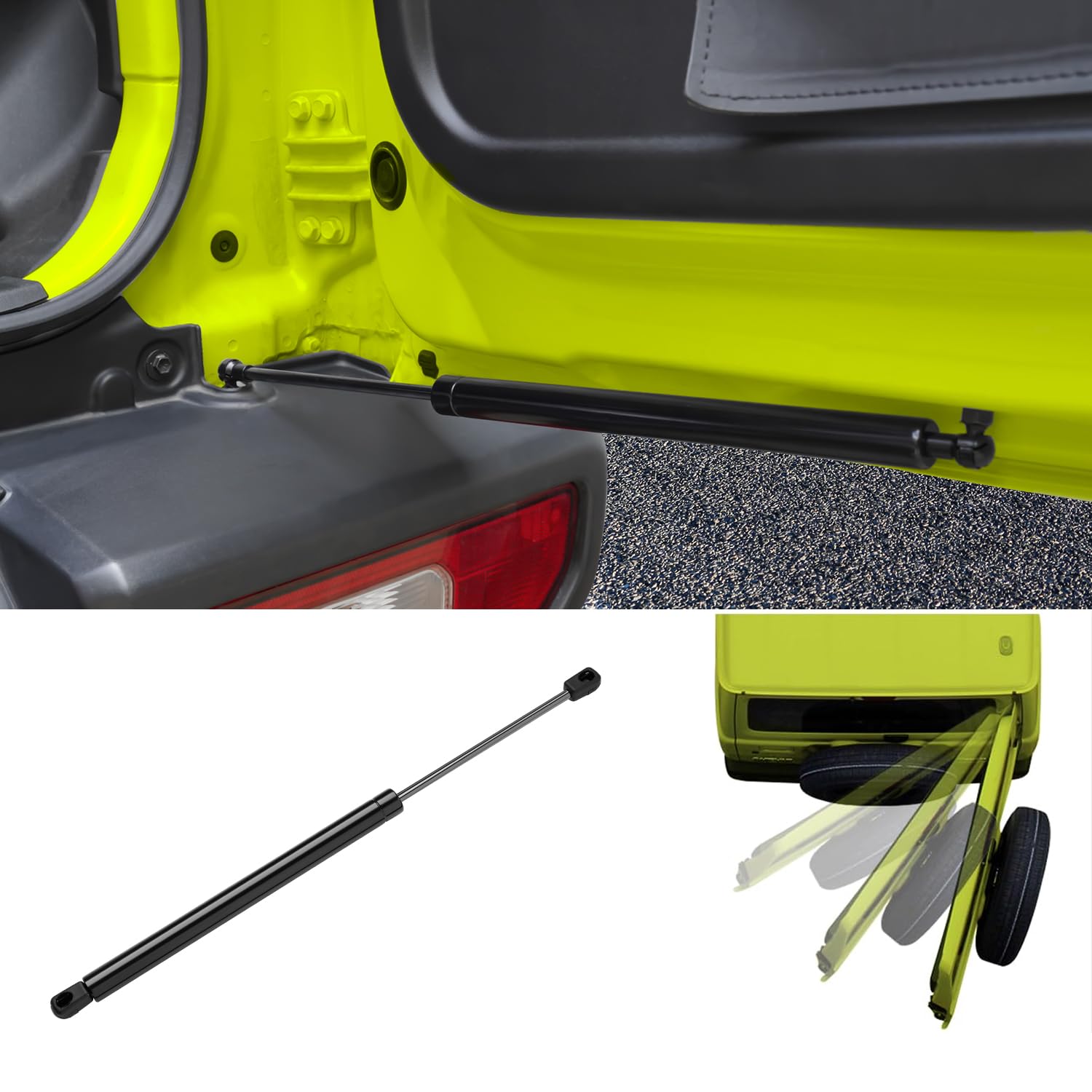 Rakuten - CARVANTA ジムニー JB64W JB74W JC74W バックドアダンパー 自由停止 ジムニーシエラ 無段階 リアゲートダンパー ジムニーノマド JC74 JB64 JB74 スズキに適合 リアハッチダンパー 純正交換 90°開閉 トランクダンパー