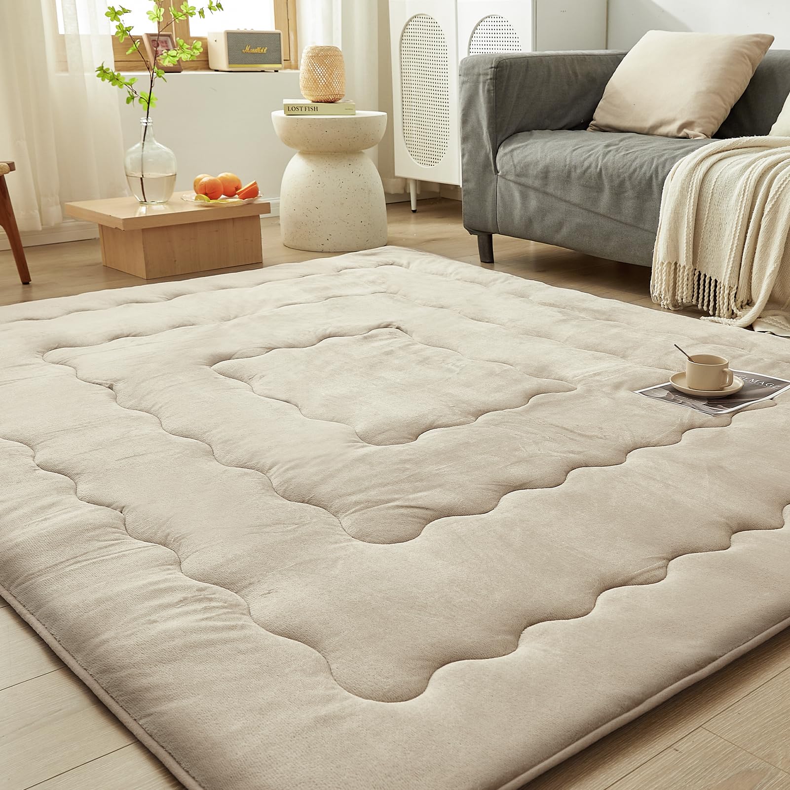 VK Living こたつ敷布団 極厚ラグ 長方形 190×240cm 【KEEP HOT】 あったか 5層 フランネル生地 マイク..