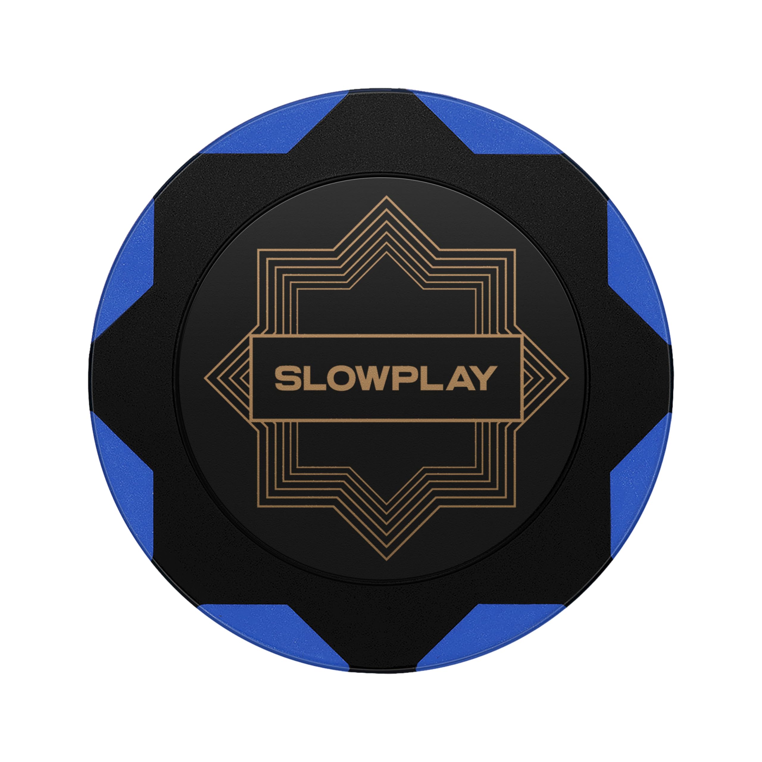 Rakuten - SLOWPLAY Nashクレイポーカーチップ 14g 重量感あるクレイチップ 40mm 大きめ 50枚入り ブルー（チップバリュー表記なし）