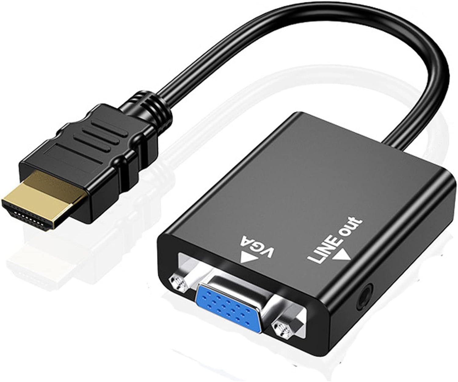 HDMI VGA変換 アダプタ hdmi dsub 変換アダプタ ケーブル HD 1080P 対応 HDMI オス VGA メス変換 アダプターHDMIからVGAへ 金メッキ HDMIからVGAアダプター 兼用コンピューター、デスクトップ、ノートパソコン、