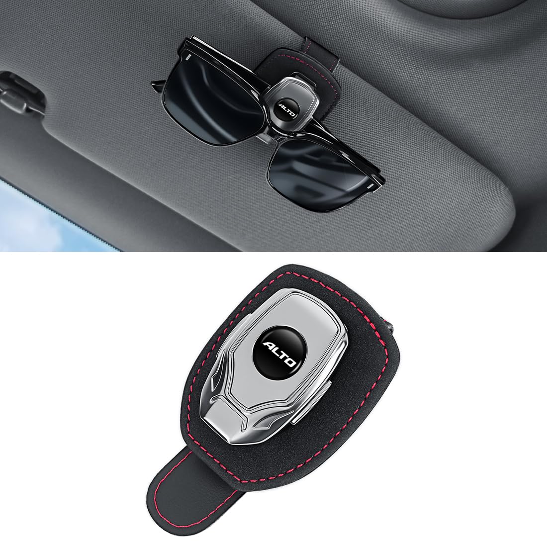 Rakuten - アルト 適用 サングラスホルダー 車 メガネ保護 アルト ハイブリッド S X L A グレード 対応 多機能 カード収納 カー メガネホルダー 高耐久性 安定性拔群 車用 眼鏡クリップ 良い質感 アイアンマンの形 かっこいい(アルト 適用,1個)