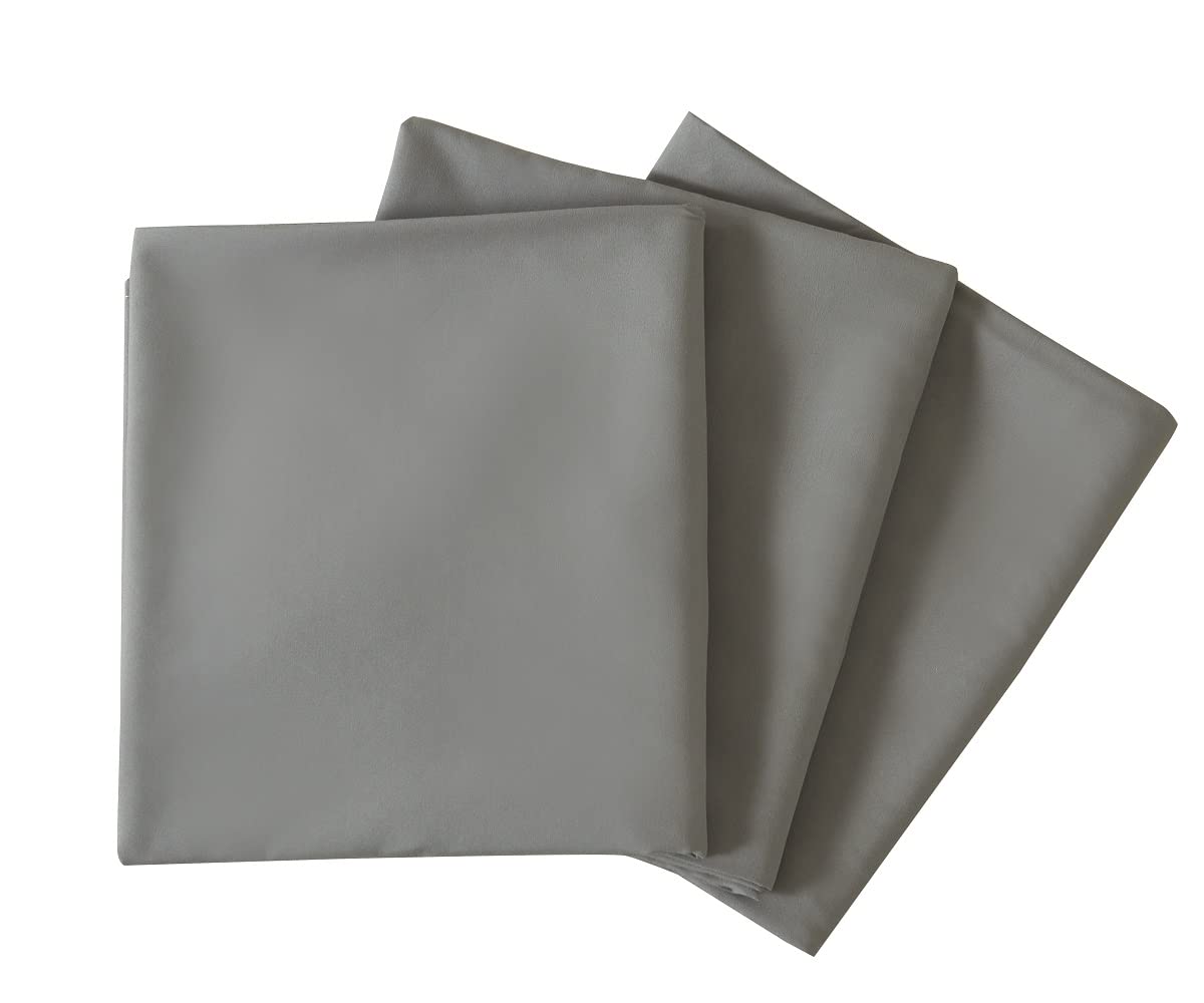 AVA.Home 敷きシーツ フラットシーツ シングル グレー （150×250cm）業務用 ベッドシーツ 3枚組 マット..