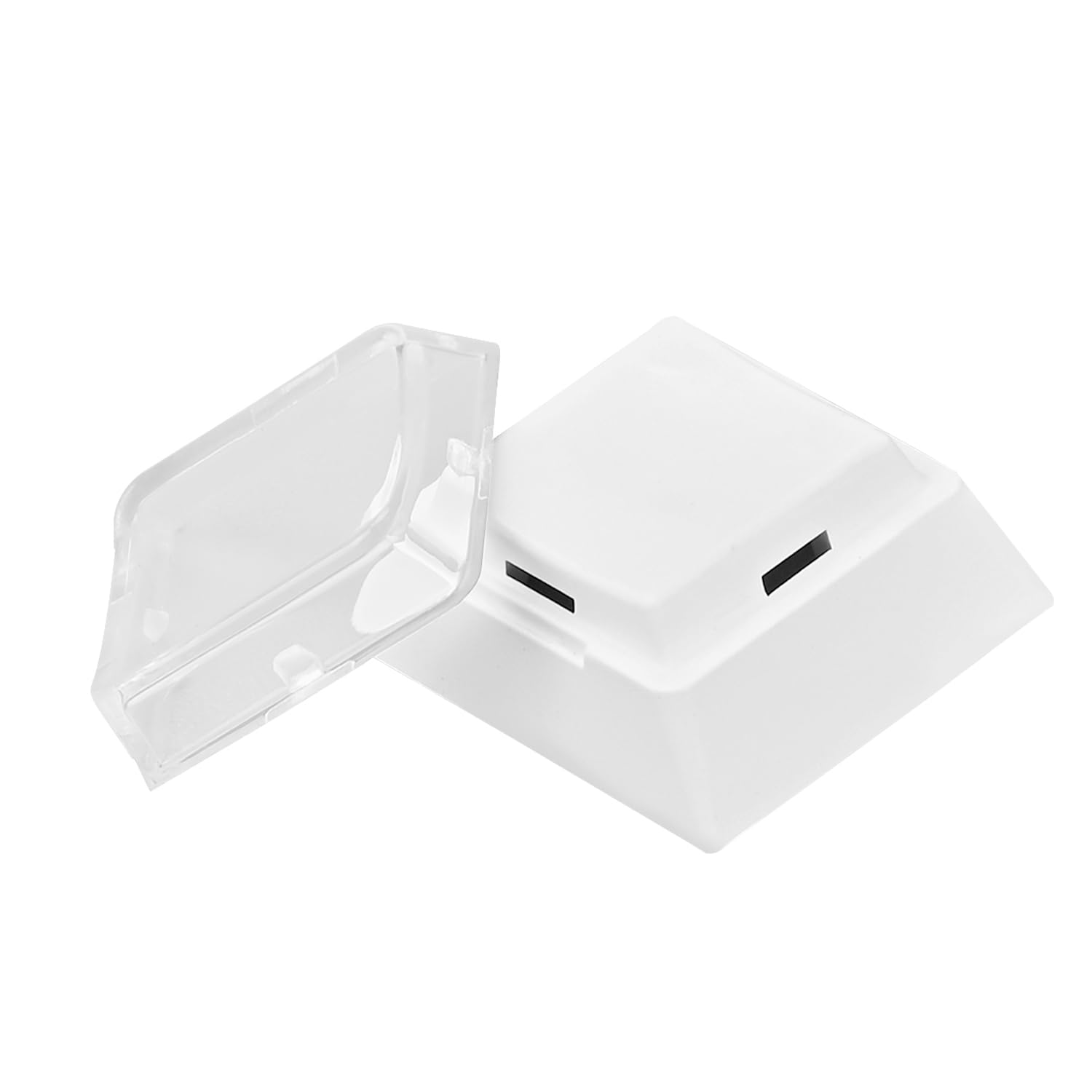 Rakuten - BTXETUEL インスタントカスタム二層キーキャップ 透明カバーキャップ付き DIY 取り外し可能なステッカーや紙切れ用 Cherry MXスイッチ対応 (12個-ホワイトボトル)